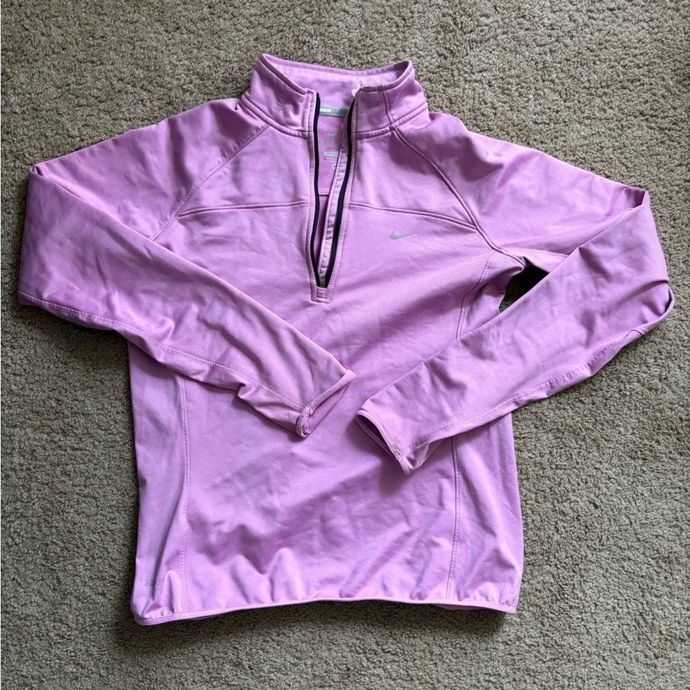 Purple medium Dri-fit women’s zip up halfway long sleeve